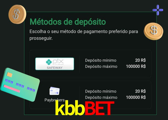 O cassino kbbbet oferece uma grande variedade de métodos de pagamento